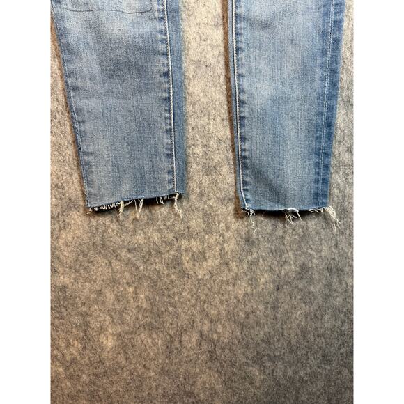 Neuw Womens Vintage Skinny Patch Distressed Raw Hem Jeans - Size 8R - Picture 3 of 11